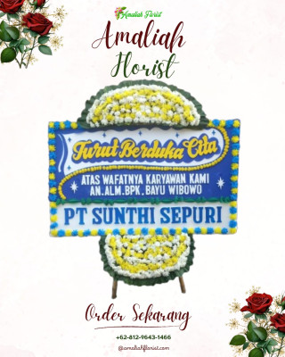 Papan Bunga Duka di Menteng Atas